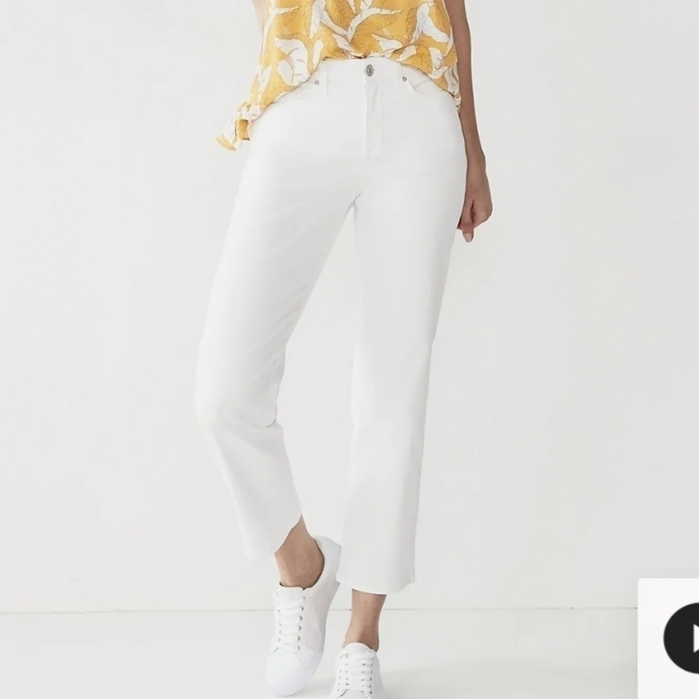 NINE West White High Rise Straight cropped Ankle Pants 6